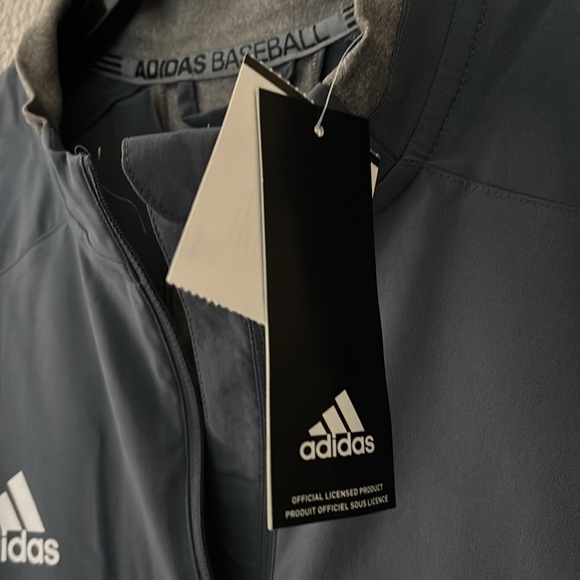 Mens Adidas Fielder's Choice 2.0 Jacket Baseball Onix-Core Heather Medium - Picture 8 of 11